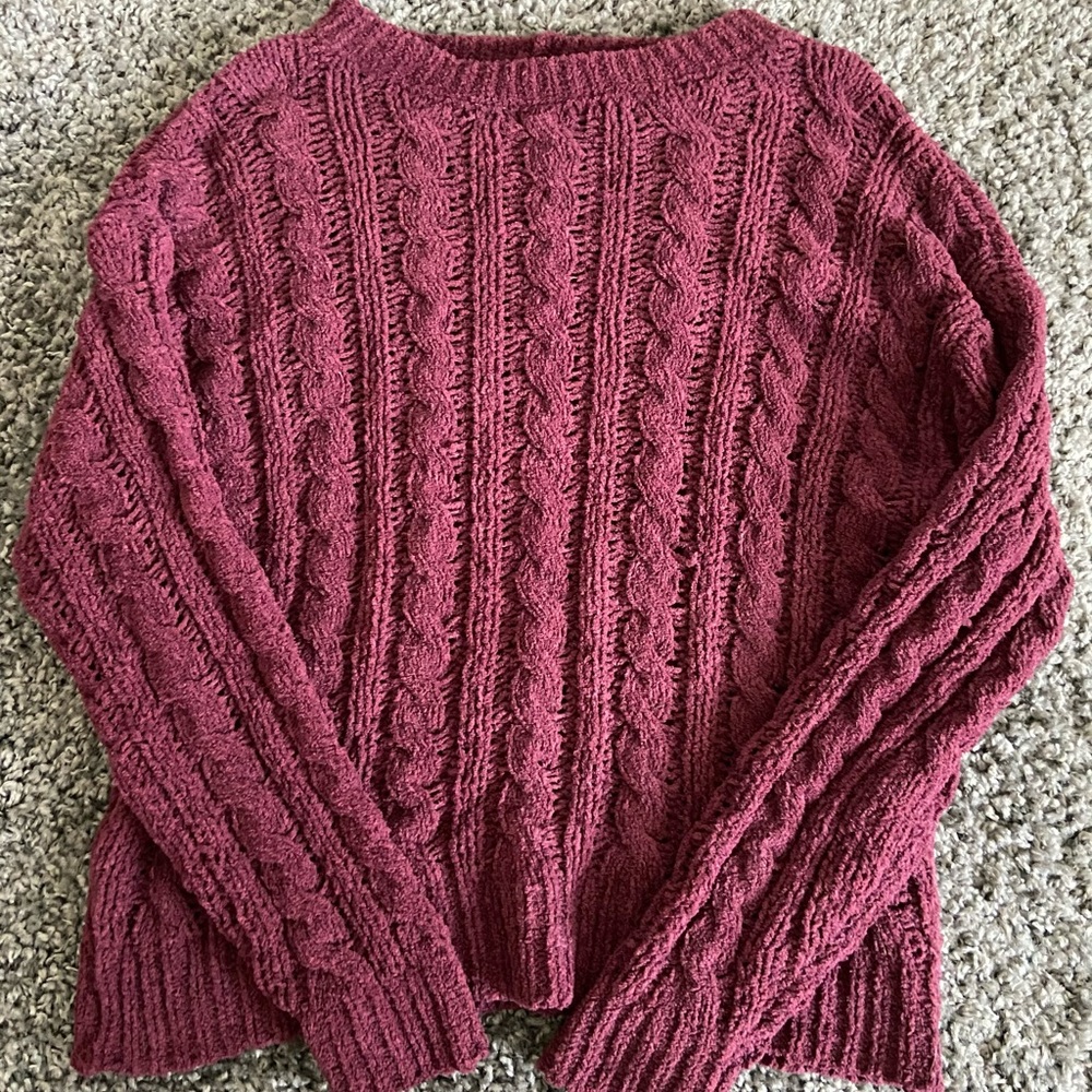purple sweater